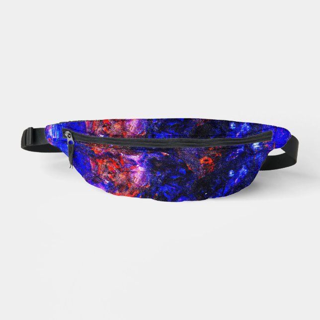 Blue Beast Running Fire Fanny Pack (Front)