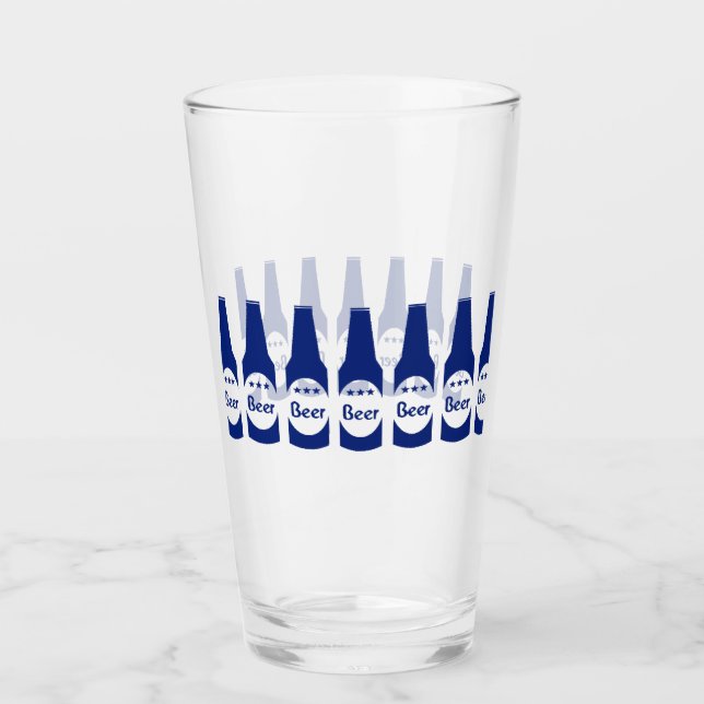 Blue Beer Bottles Glass (Front)
