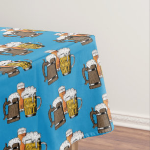 Blue Beer Tablecloth