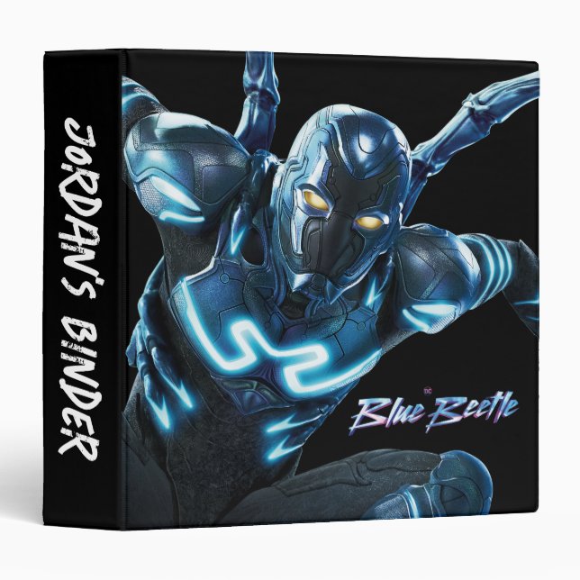 Blue Beetle Leaping Character Art Binder (Front/Spine)