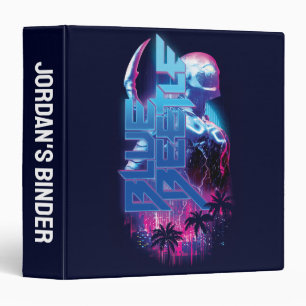 Blue Beetle Retrowave City Lights Binder
