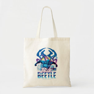 Blue Beetle Retrowave City Sunset Tote Bag