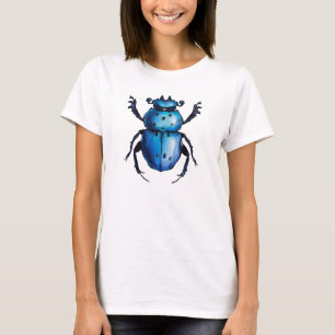 Blue Beetle Scarab Art - Insect Lover Entomology T-Shirt