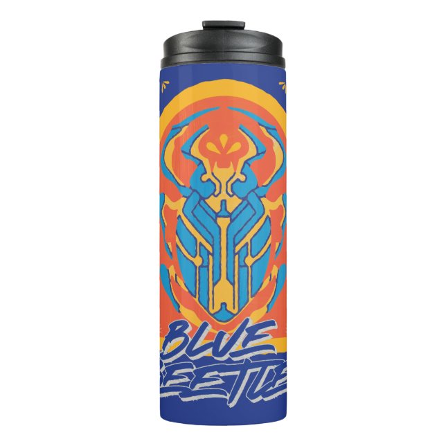 Blue Beetle Scarab Talavera Graphic Thermal Tumbler (Front)