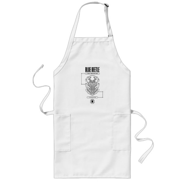Blue Beetle Scarab Tech Graphic Long Apron (Front)
