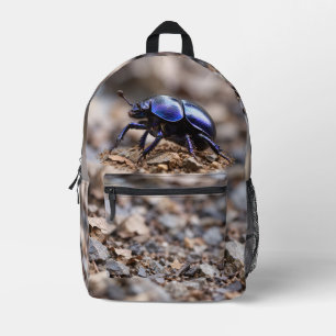 Blue Beetle Woodland Wildlife Printed Backpack