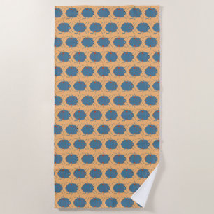 Blue Beetles Pattern  Beach Towel