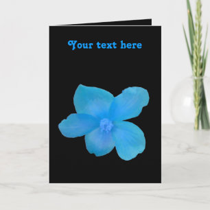 Blue Begonia Customizable Greeting Card