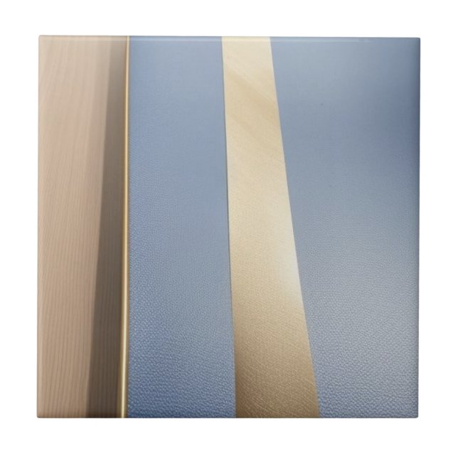 Blue, beige and golden Ceramic Tile (Front)