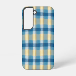 Blue & Beige Blurred Chequered Phone Case