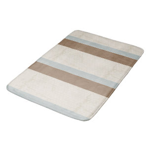 Blue Beige Brown Soft Polka Dots Retro Background Bath Mat
