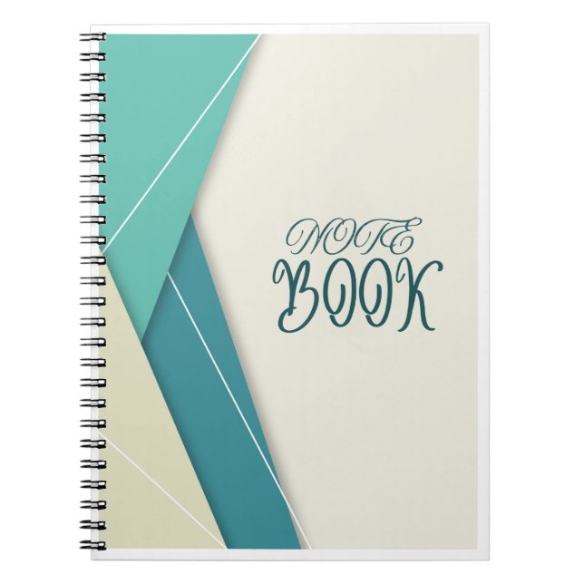 Blue Beige Minimalist Notebook (Front)