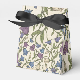 Blue Bellflower Pattern - Aesthetic Botanical Flor Favor Box