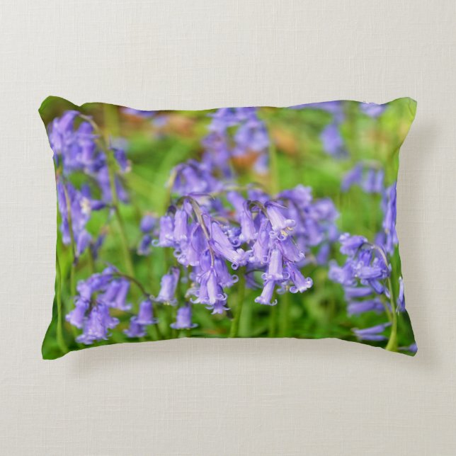Blue bells in the forest accent pillow (Front)