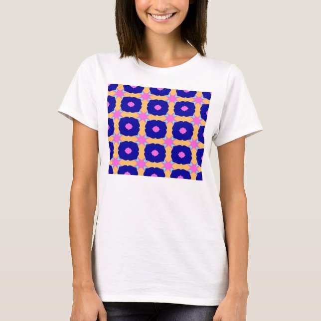 blue bells pattern T-Shirt (Front)