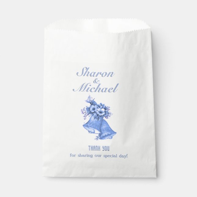 Blue Bells Wedding Favour Bag (Front)