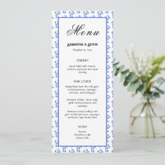 Blue Bells Wedding Menu