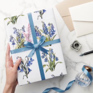 Blue bells wrapping paper