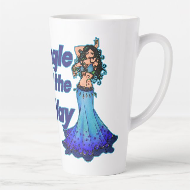 Blue belly dancer latte mug (Right)