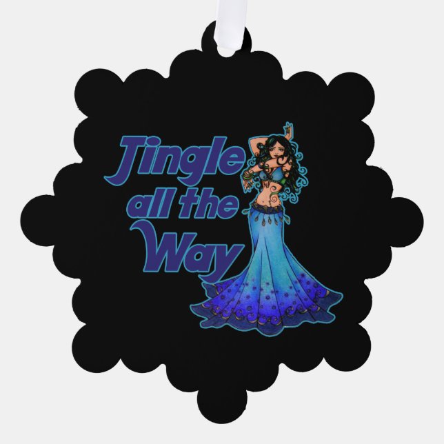 Blue belly dancer ornament card (Front)