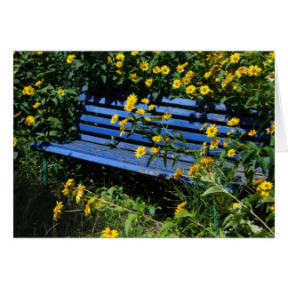 blue bench
