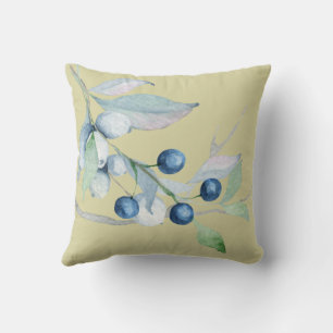 Blue Berries  Throw Pillow