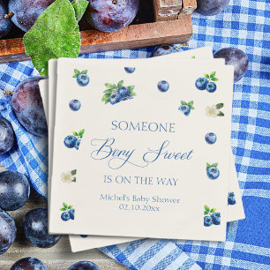 Blue Berry Baby Shower Napkin
