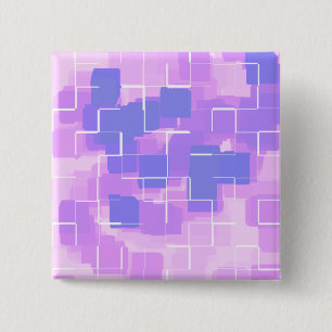 "Blue Berry" Geometric Art 2 Inch Square Button