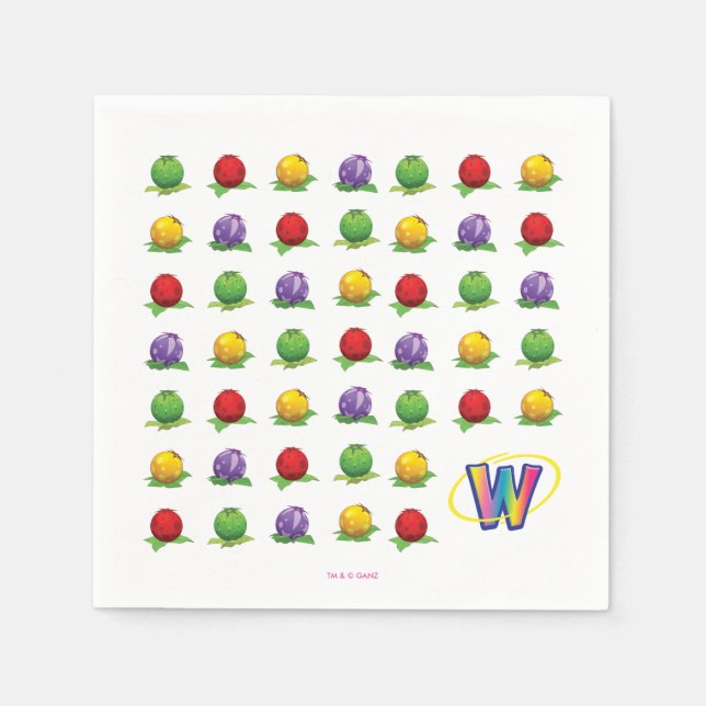 Blue Berry Pattern Napkin (Front)