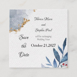 Blue Berry Save the Date Announcement