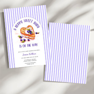 Blue Berry Sweet Fall Baby Shower  Invitation