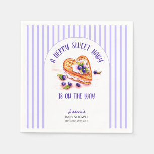 Blue Berry Sweet Fall Baby Shower Napkin