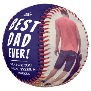 Blue Best Dad Ever 2 Photo Collage  Softball