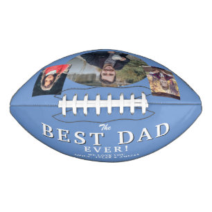 Blue Best Dad Father 3 Photo Collage Football