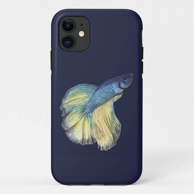Blue Betta Fish Case-Mate iPhone Case (Back)