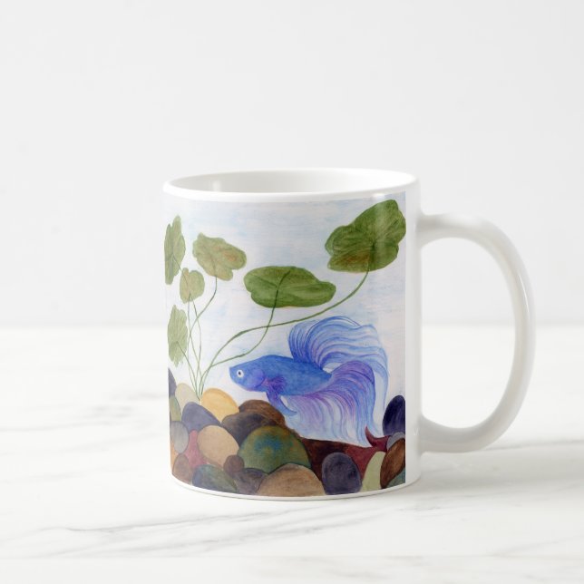 Blue Betta Fish Coffee Mug (Right)