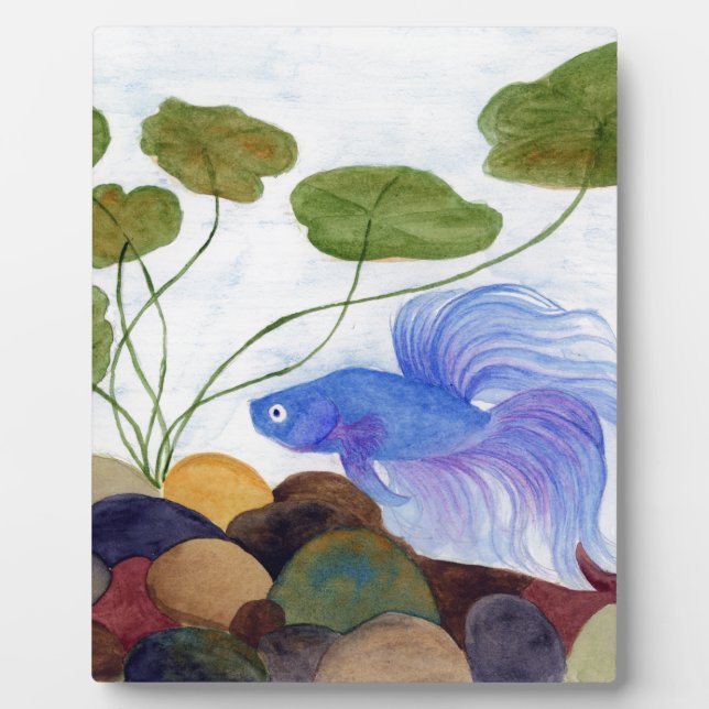 Blue Betta Fish Plaque (Front)