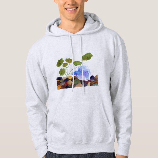 Blue Betta Fish Sweatshirt (Front)