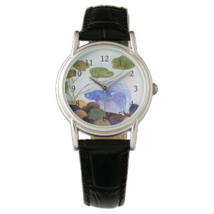 Blue Betta Fish Wrist Watch