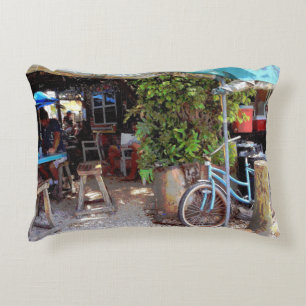 Blue Bicycle Accent Pillow