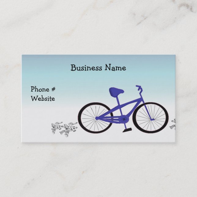 Blue Bicycle Business Card (Front)