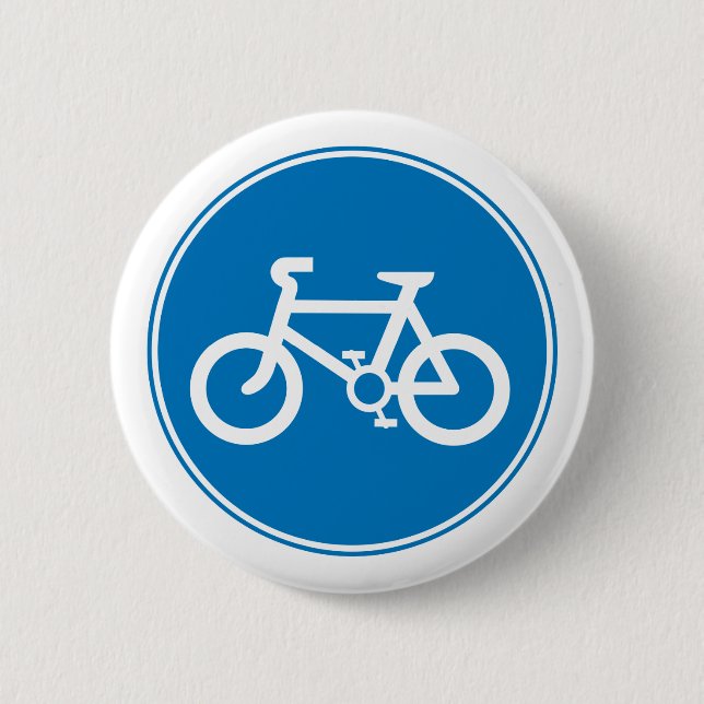 Blue Bicycle Button (Front)