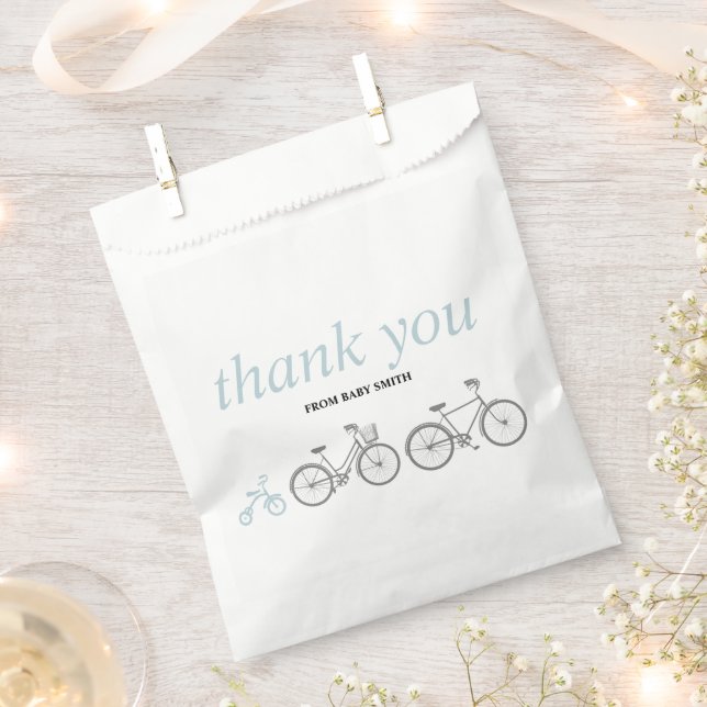 Blue Bicycle Favour Bag (Clipped)