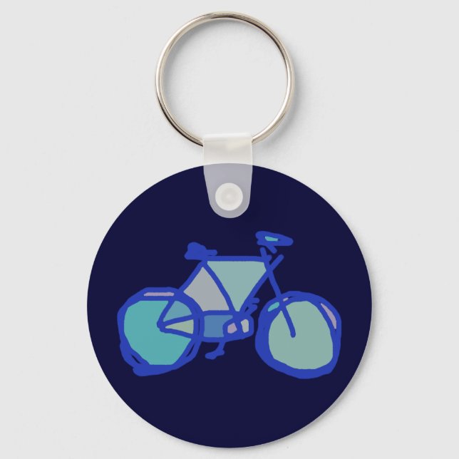 blue bicycle keychain (Front)