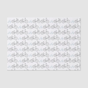 Blue Bicycle Tissue Paper