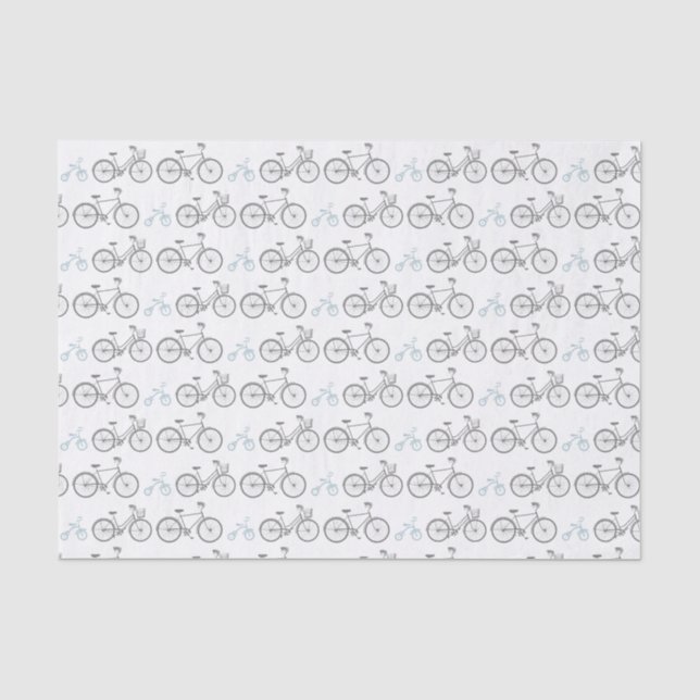 Blue Bicycle Tissue Paper (Front)