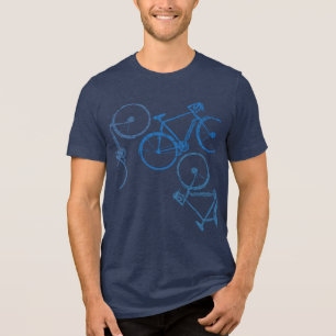 Blue Bicycles . bike inspired Tri-Blend Shirt