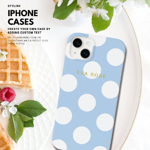 Blue Big Polka Dots iPhone 7+ Case