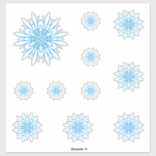 Blue Big Snowflake Set