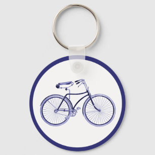 Blue Bike Keychain